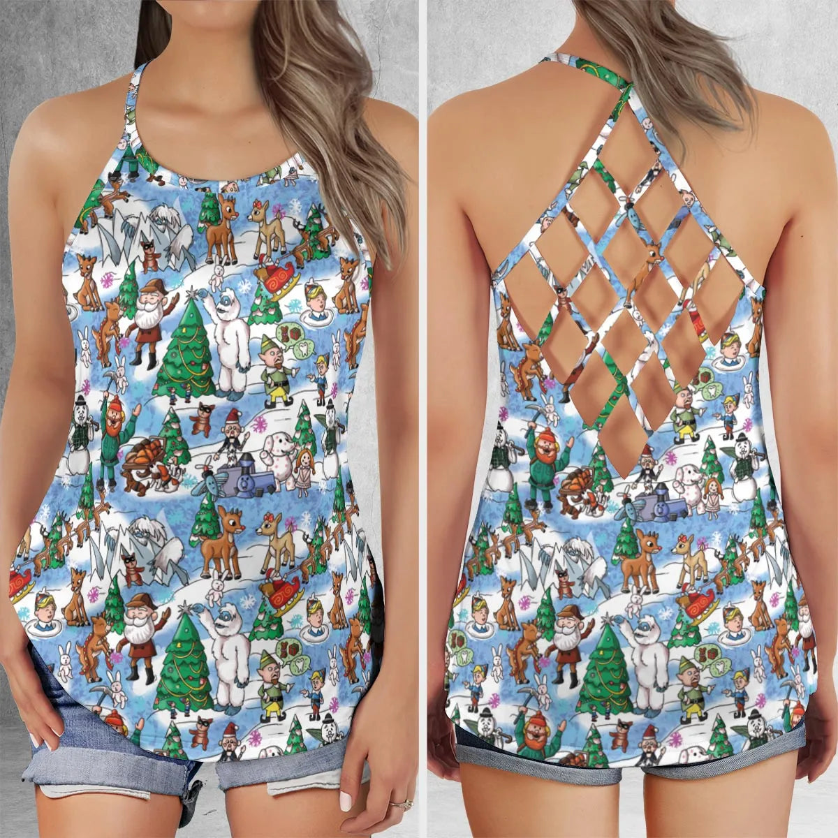 Criss Cross Tank Top - XAFMWECD