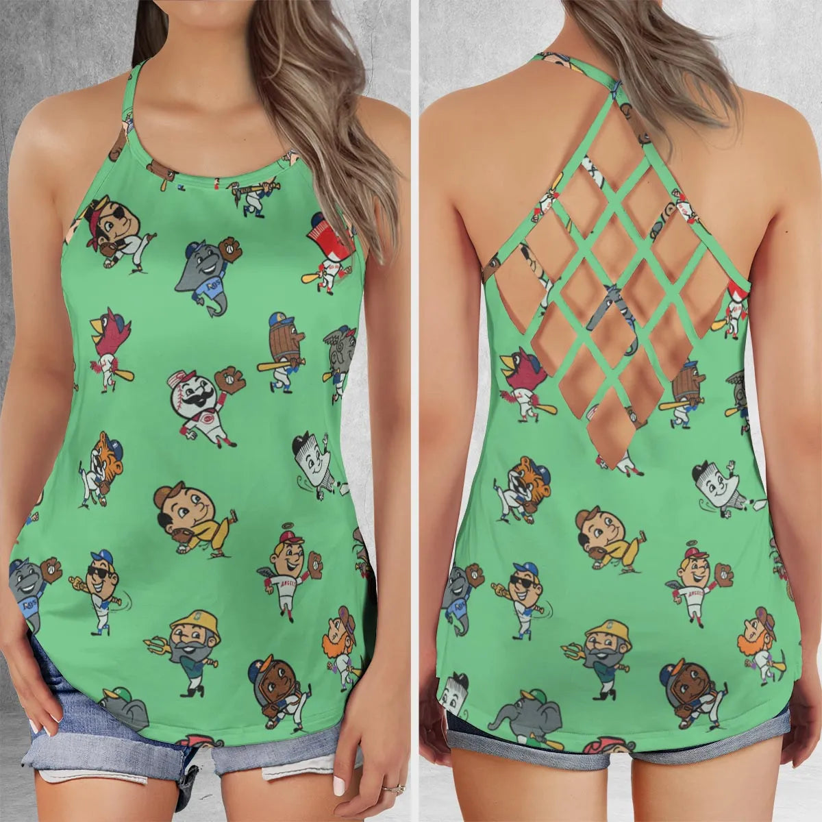 Criss Cross Tank Top - 8D656EUR