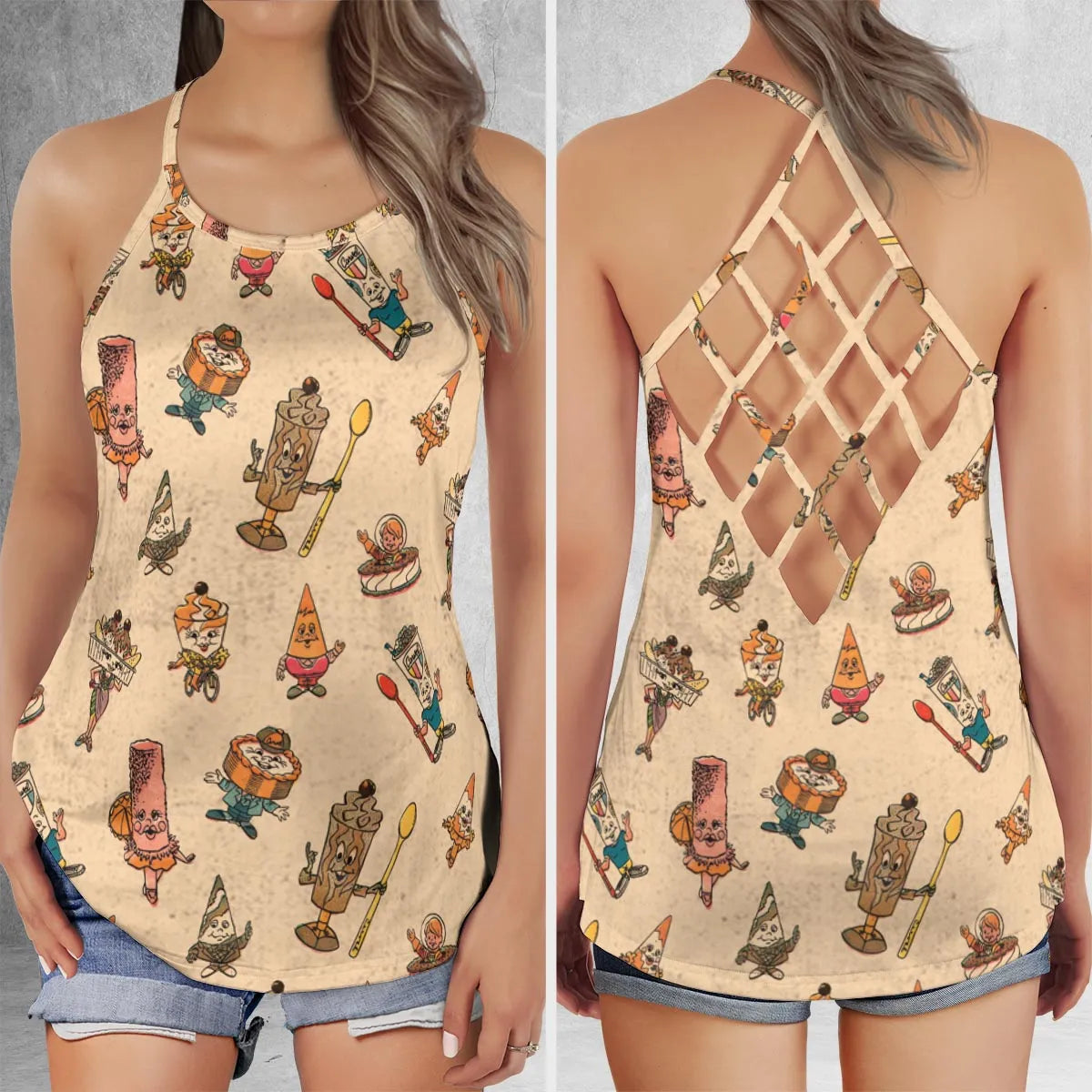 Criss Cross Tank Top - MCP54AUJ
