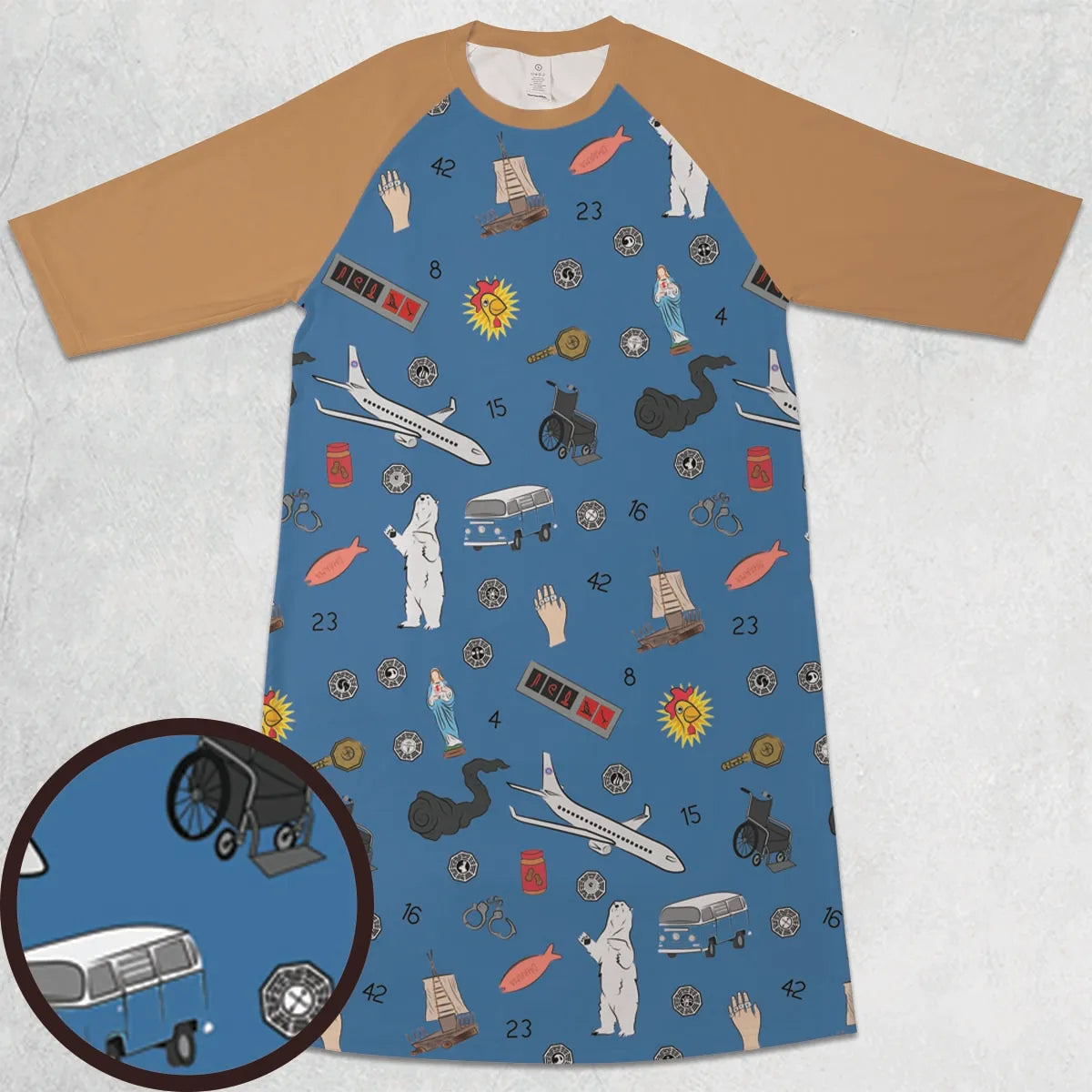 3/4 Sleeve Raglan Dress - KUML9E7D