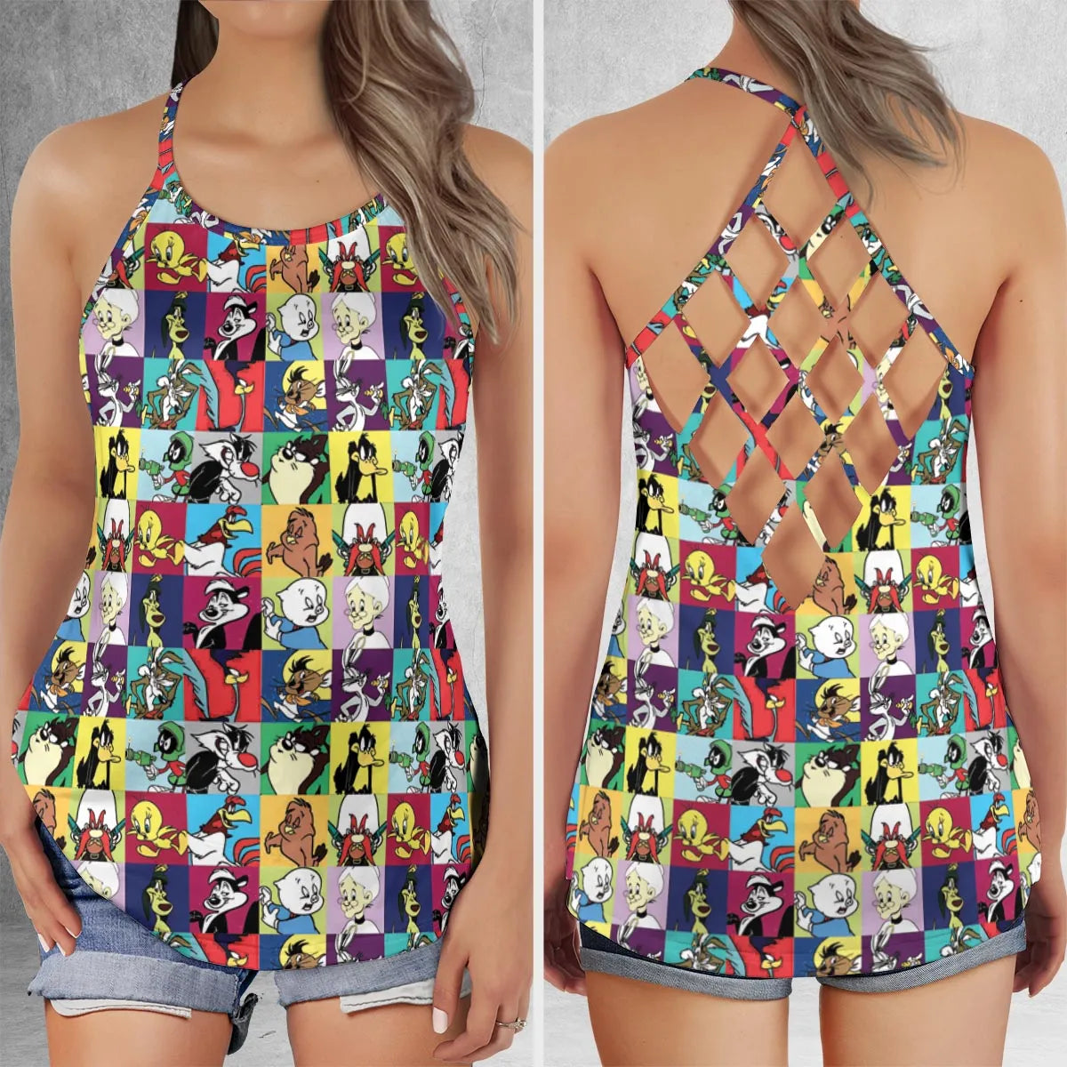 Criss Cross Tank Top - 7ZNCND5E