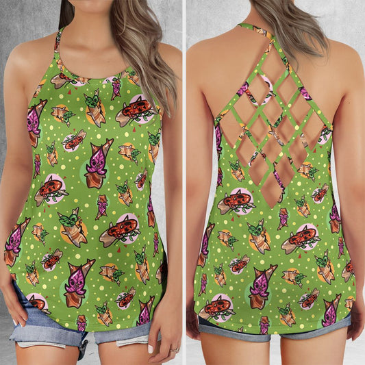 Criss Cross Tank Top - PM2RDBNM -  - 1