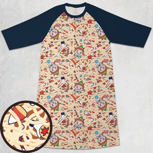 3/4 Sleeve Raglan Dress - PTHNB7X9
