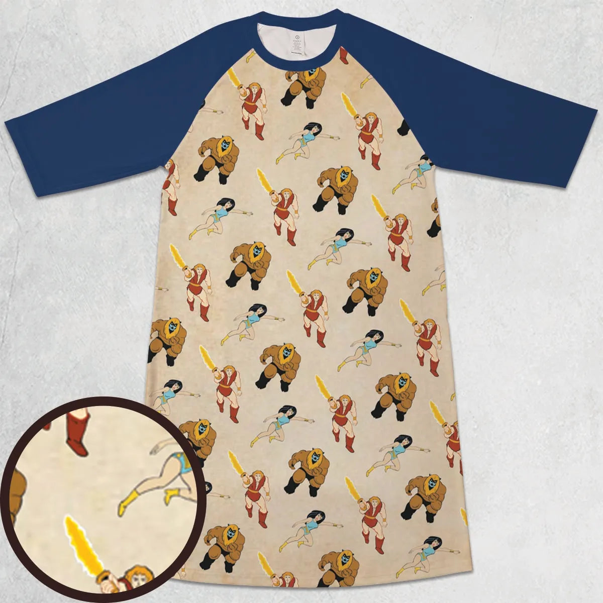 3/4 Sleeve Raglan Dress - B5VS56PV