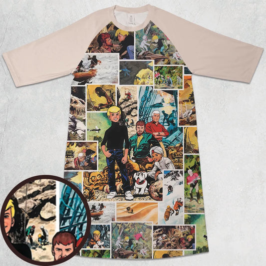 3/4 Sleeve Raglan Dress - KS1RG2UY