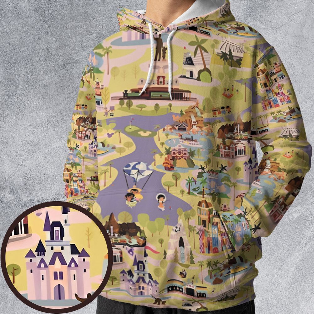 All-over Print Hoodie - 5ZQ34TY8 -  - 1
