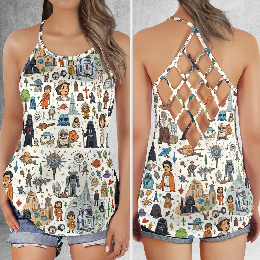 Criss Cross Tank Top - E41HM1XY -  - 1