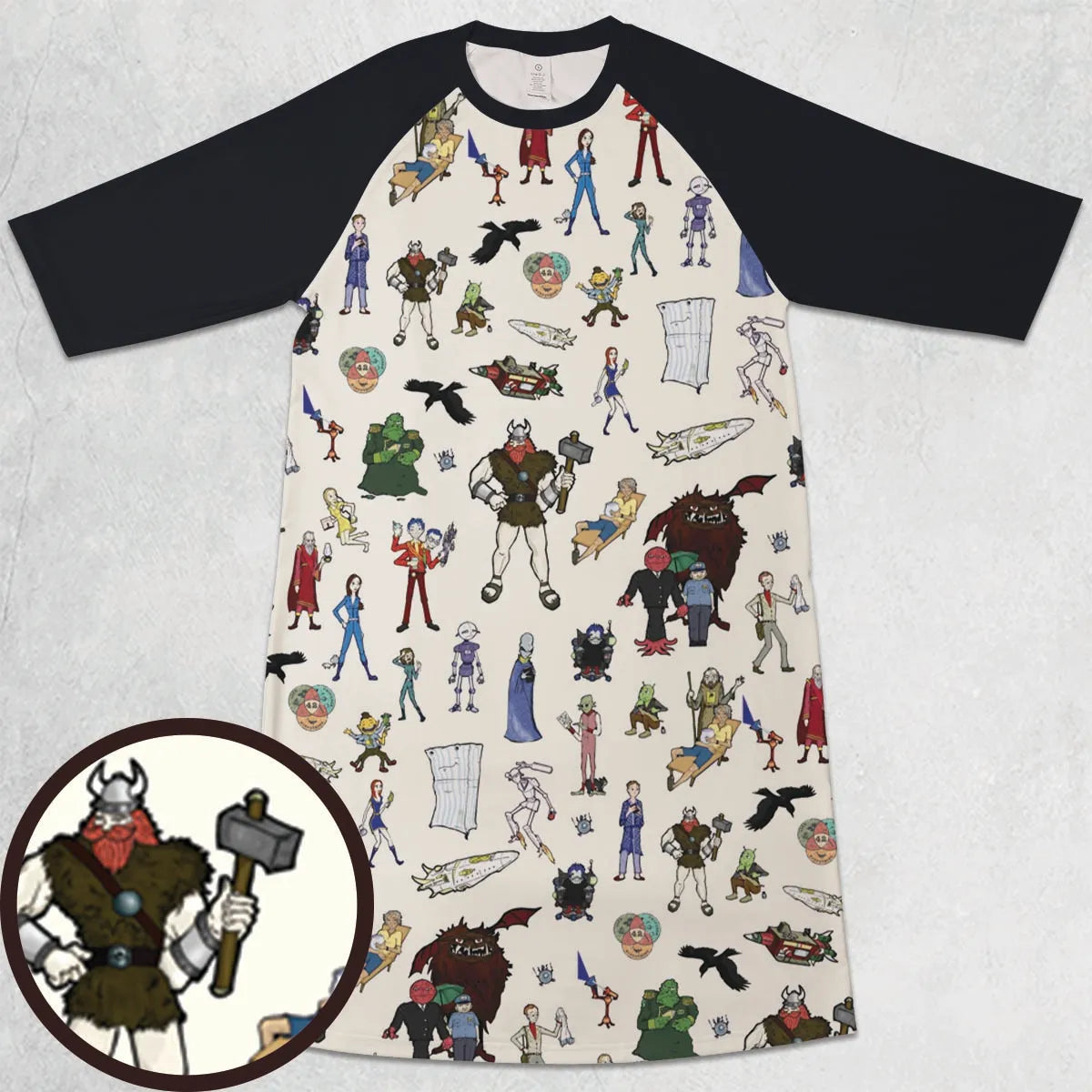 3/4 Sleeve Raglan Dress - P5P1KFZR