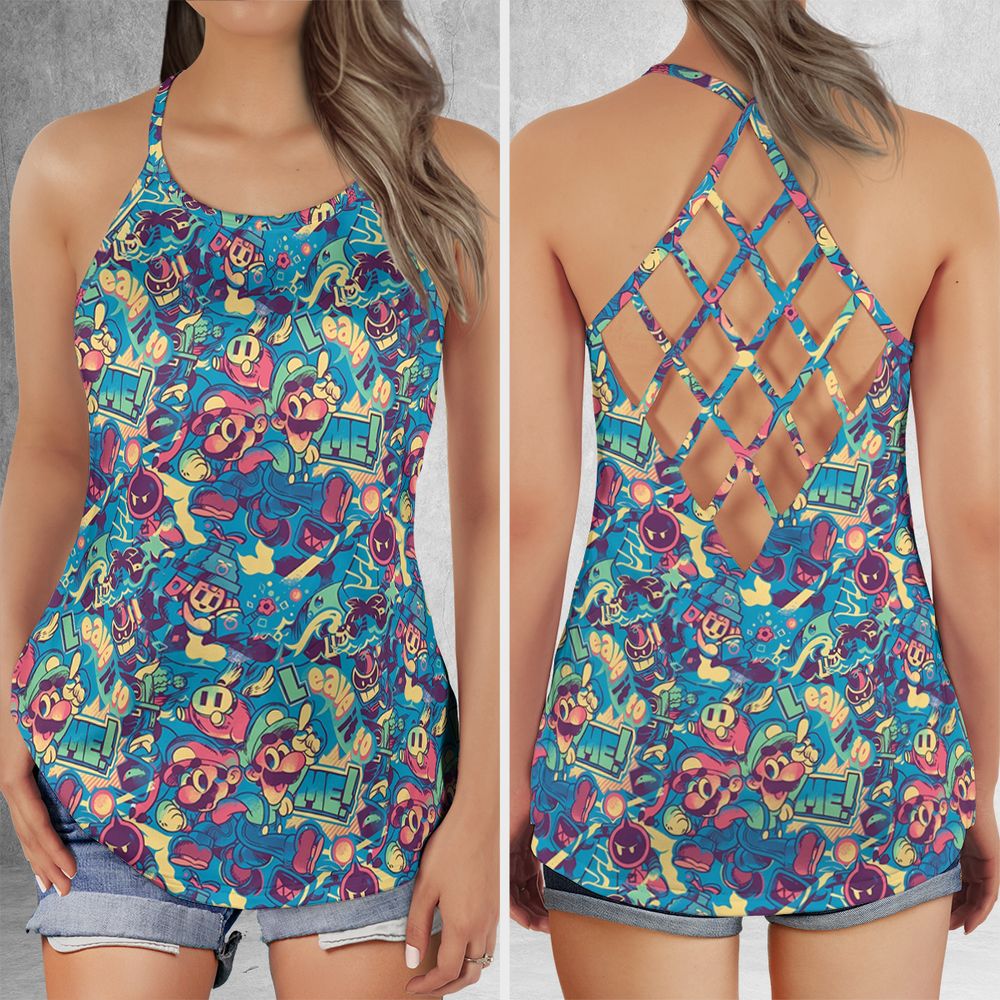 Criss Cross Tank Top - 7DMY583P -  - 1