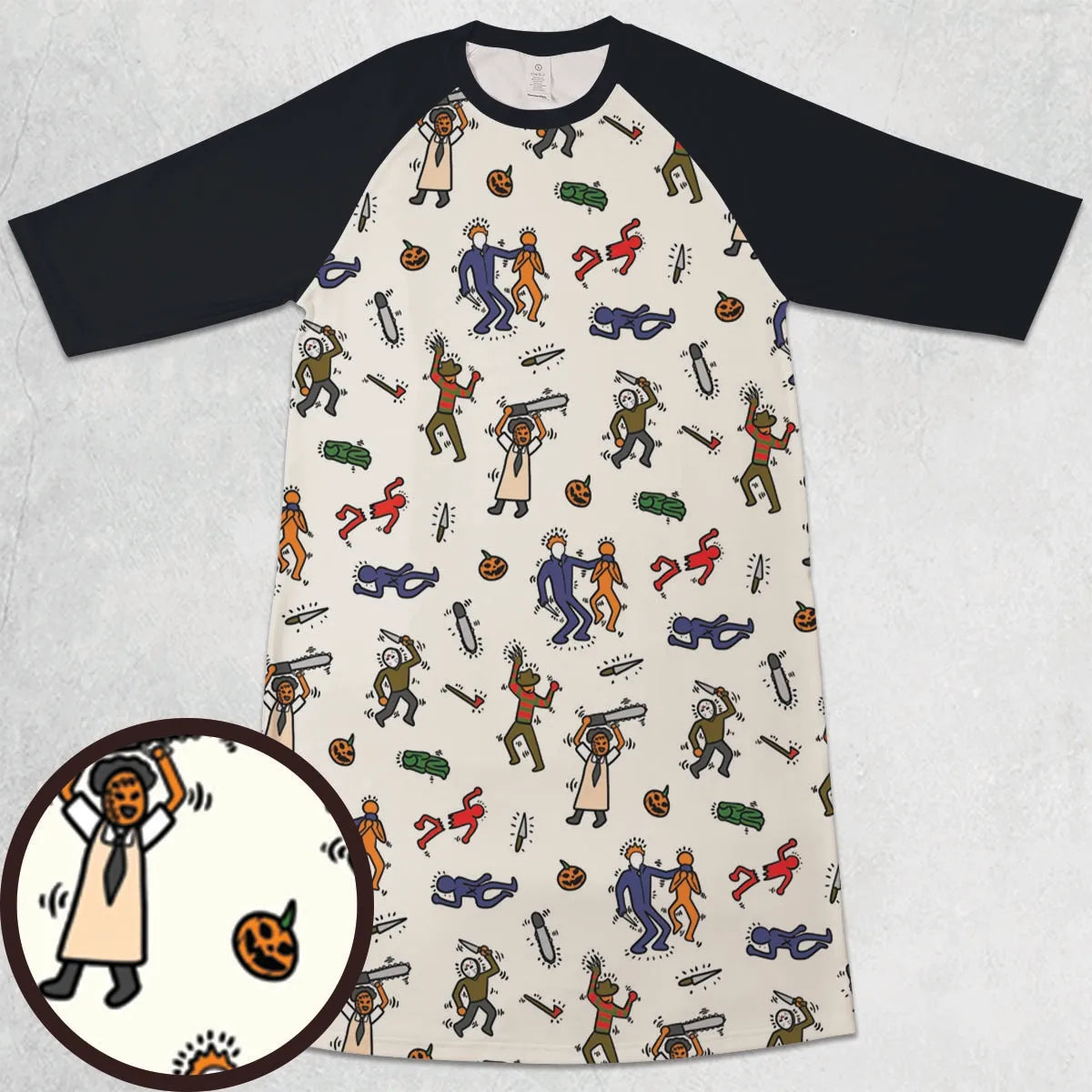 3/4 Sleeve Raglan Dress - FCBQP1R2