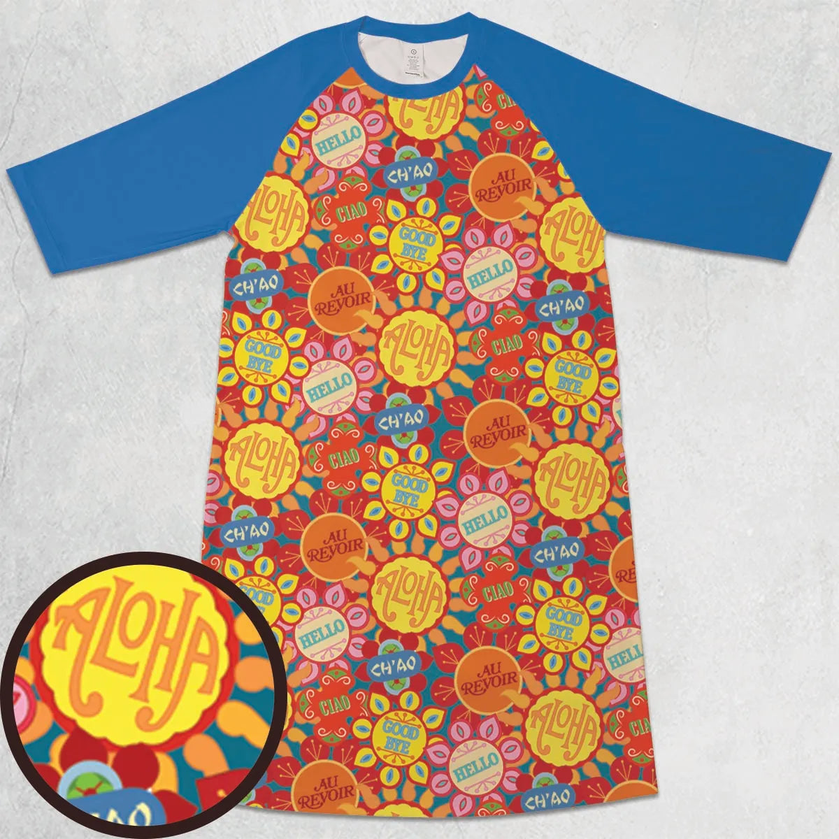 3/4 Sleeve Raglan Dress - YQ79GZGX