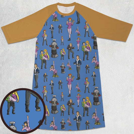 3/4 Sleeve Raglan Dress - TWQTAQGF