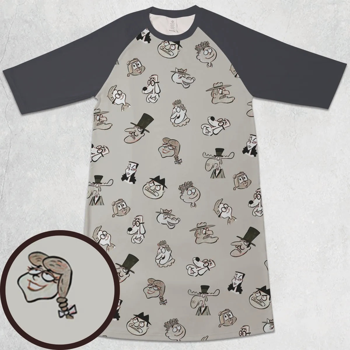 3/4 Sleeve Raglan Dress - LTFTYJ1C