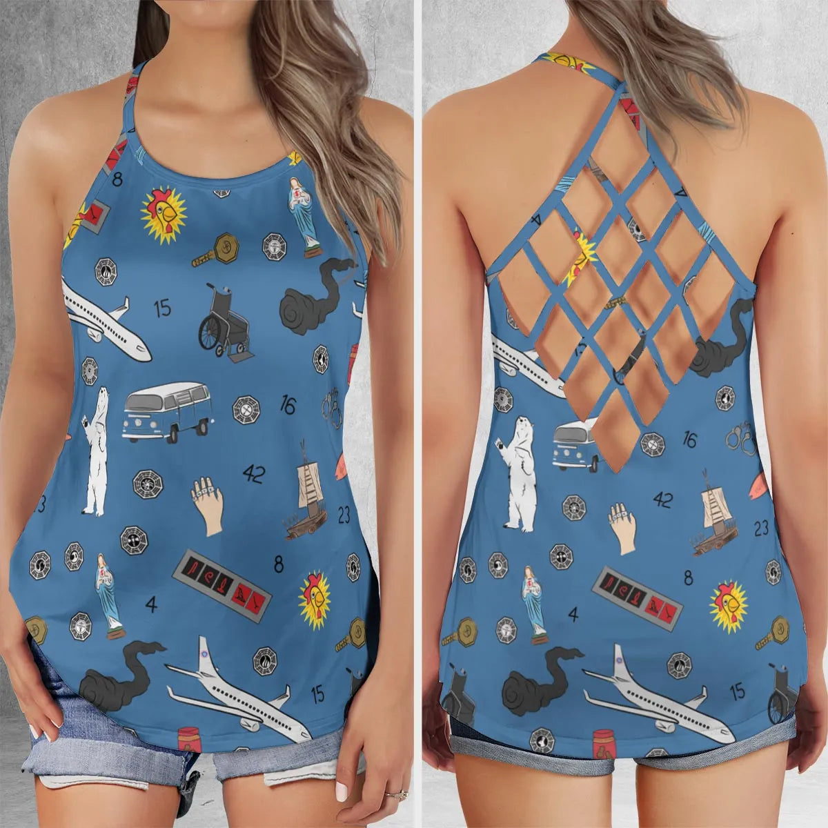 Criss Cross Tank Top - H929MNU7