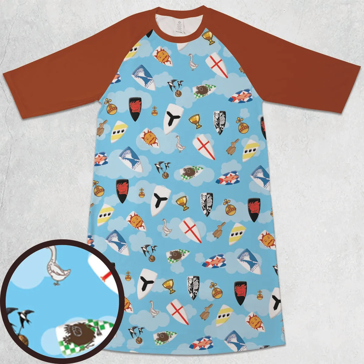 3/4 Sleeve Raglan Dress - N7XPNEQM