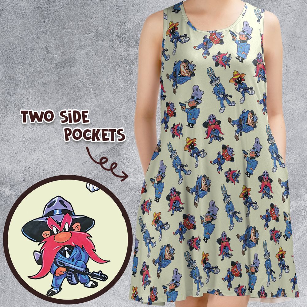 Sleeveless Dress - 7434WUZ3 -  - 1