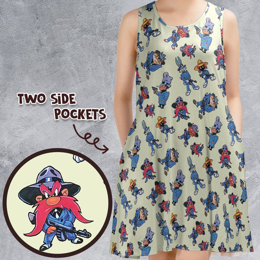 Sleeveless Dress - 7434WUZ3 -  - 1