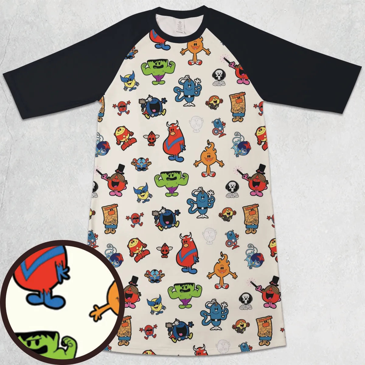 3/4 Sleeve Raglan Dress - S91C73F1