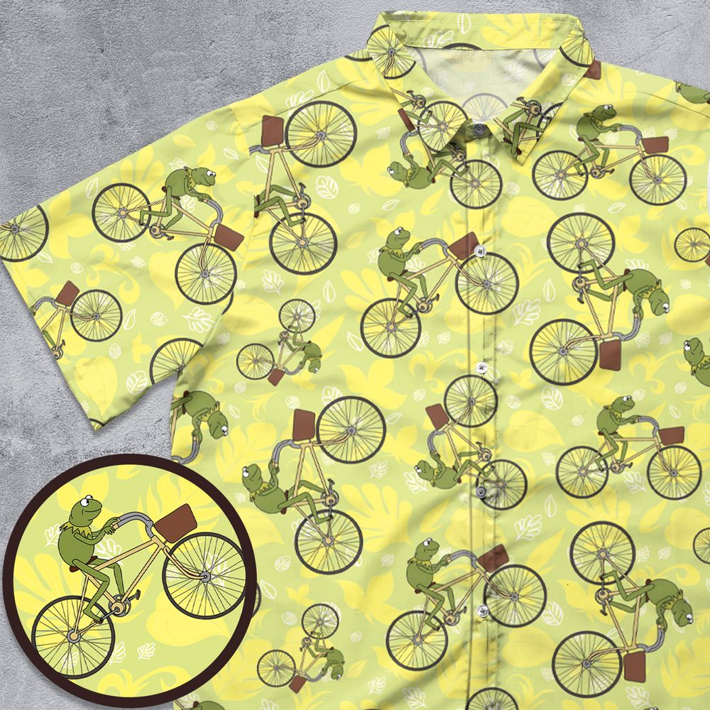 Kermit riding a bike -  - 1