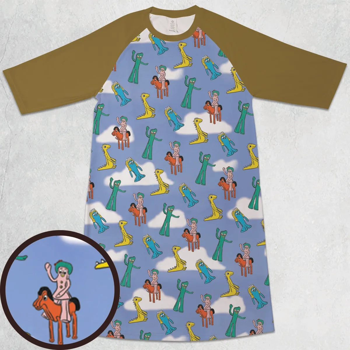 3/4 Sleeve Raglan Dress - X96PAFUU