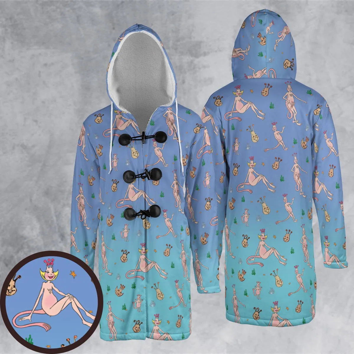 Hooded Cloak Coat - WCE9JPW4