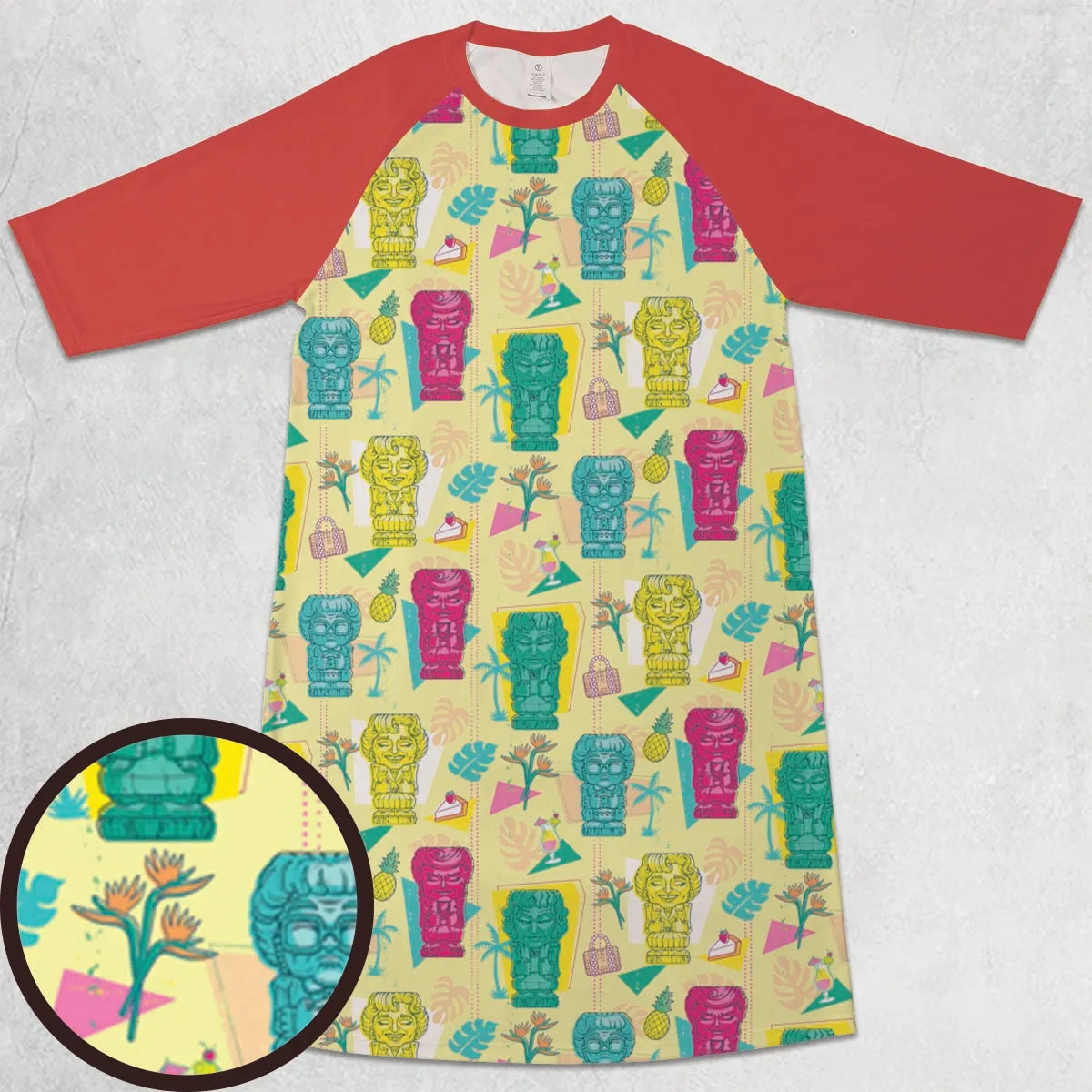 3/4 Sleeve Raglan Dress - 3S7EQ8MU