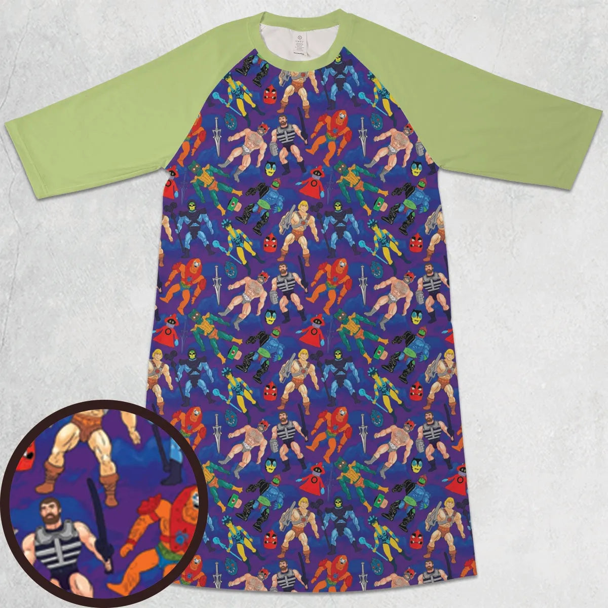 3/4 Sleeve Raglan Dress - DK8PH4QX
