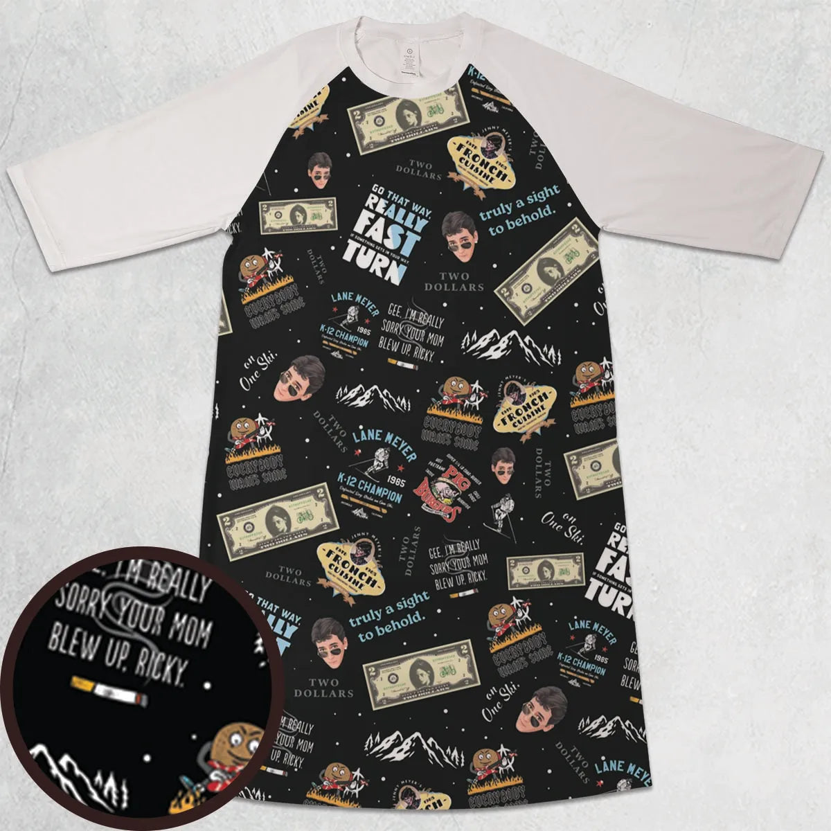 3/4 Sleeve Raglan Dress - SDBSTJQH