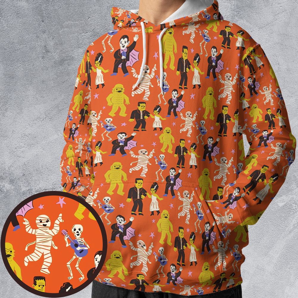 All-over Print Hoodie - WWD8AXM2 -  - 1