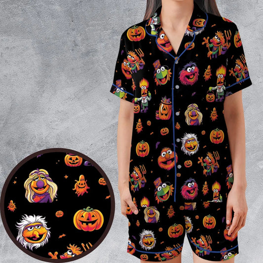 Satin Short-Sleeve Pajamas Set - ARKP54TP
