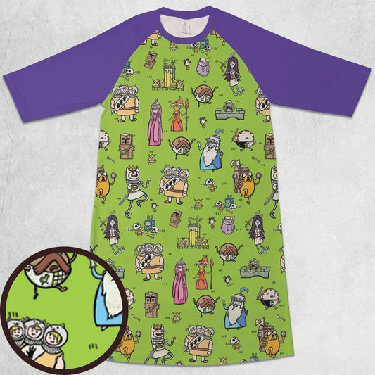 3/4 Sleeve Raglan Dress - 8WNMW41E