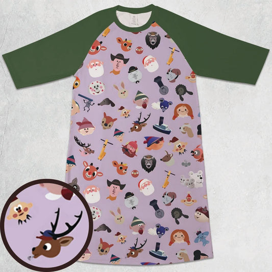 3/4 Sleeve Raglan Dress - MG8Q116K