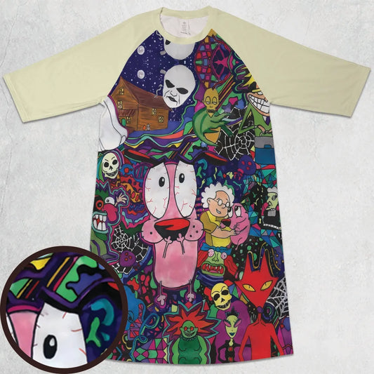 3/4 Sleeve Raglan Dress - JP71QFV9