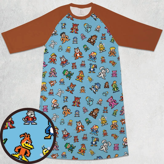 3/4 Sleeve Raglan Dress - M1SNVSHT