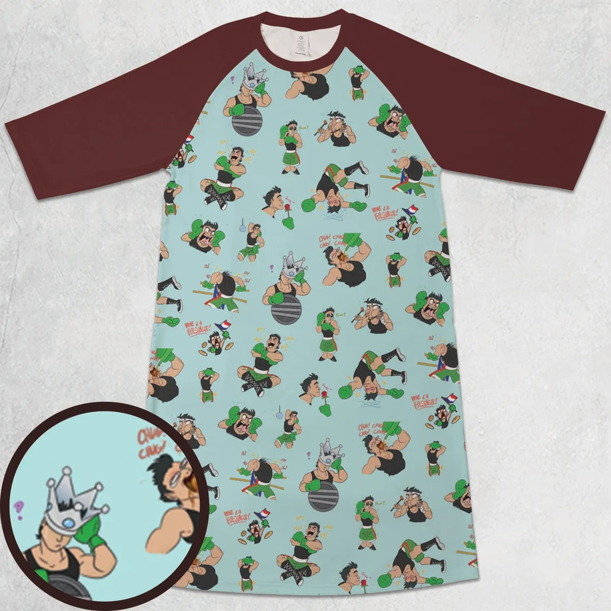 3/4 Sleeve Raglan Dress - W7PHDD42