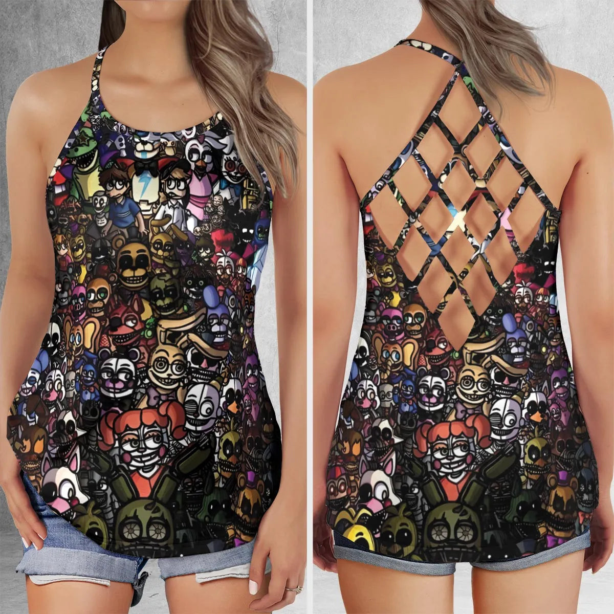 Criss Cross Tank Top - SWX1UZV7