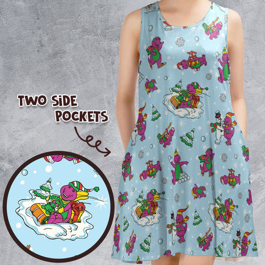 Barney and friend Sleeveless Dress -  - 1