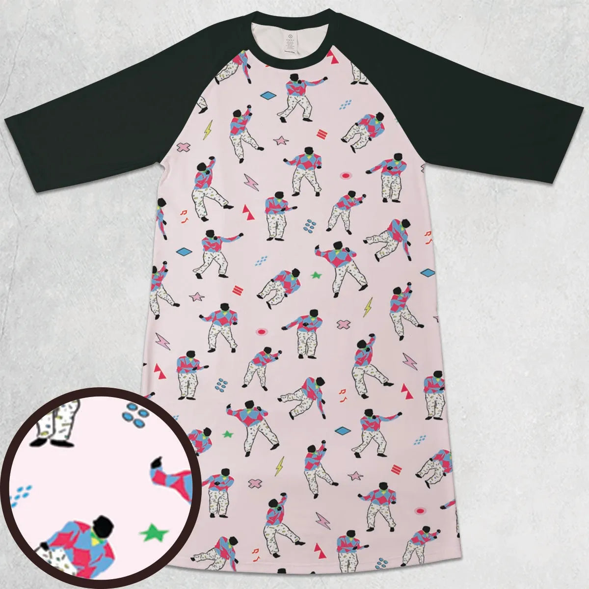3/4 Sleeve Raglan Dress - 9VU65Y97
