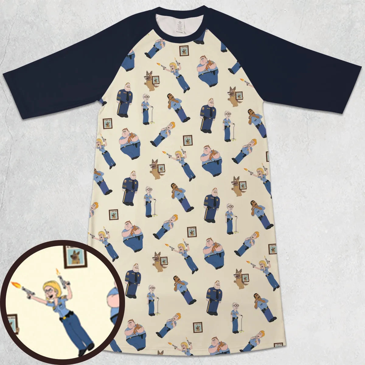 3/4 Sleeve Raglan Dress - 7NYH323Z