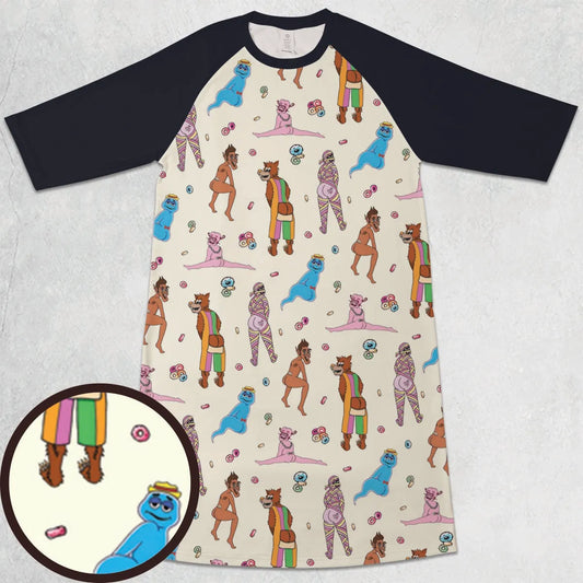 3/4 Sleeve Raglan Dress - 4SUZUK7L