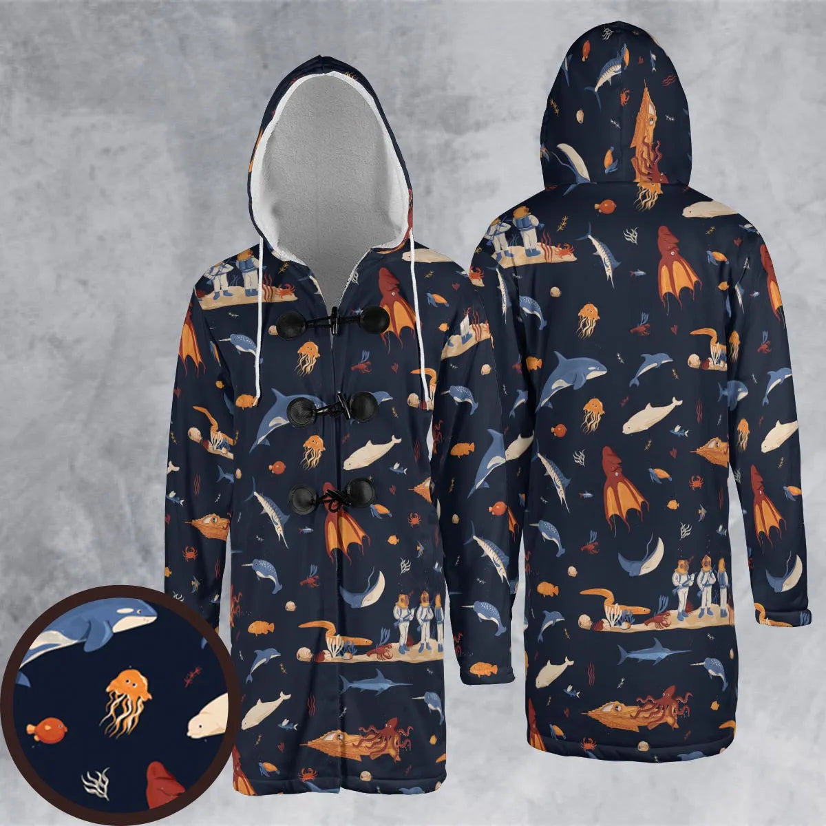 Hooded Cloak Coat - B8EKSJQH