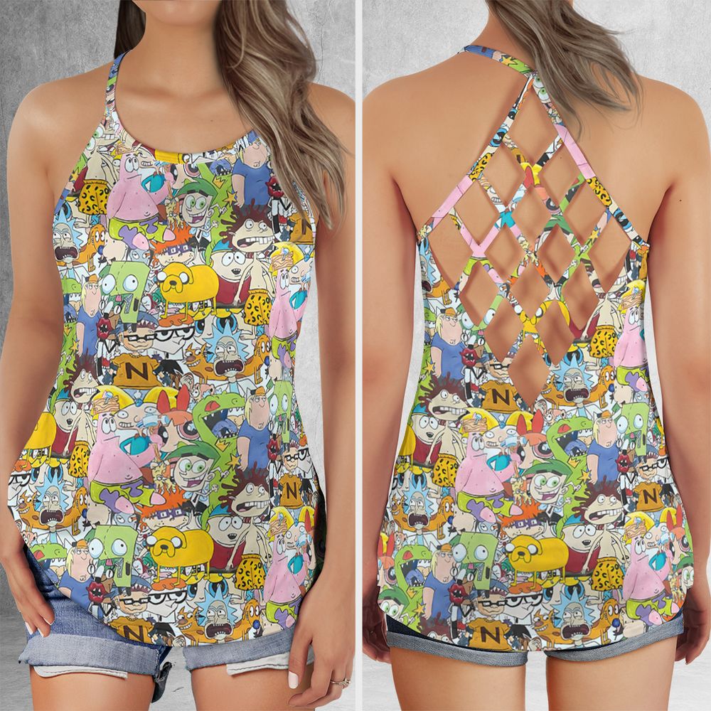 Criss Cross Tank Top - JQCXF1TW -  - 1