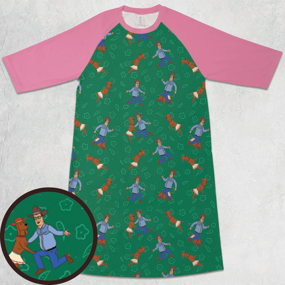 3/4 Sleeve Raglan Dress - 49PGQZXP