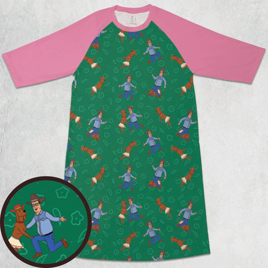 3/4 Sleeve Raglan Dress - 49PGQZXP