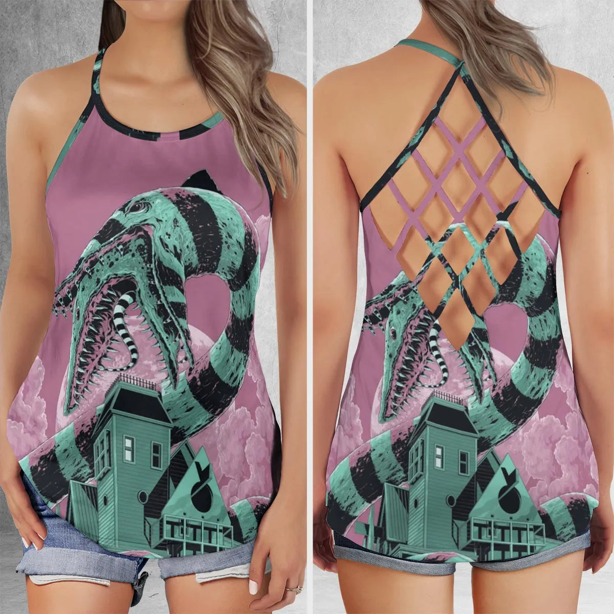 Criss Cross Tank Top - 83RTVEXV