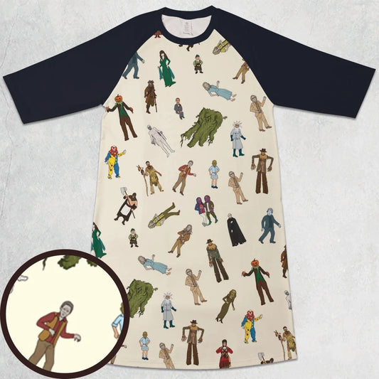 3/4 Sleeve Raglan Dress - Q3NTB4ZZ