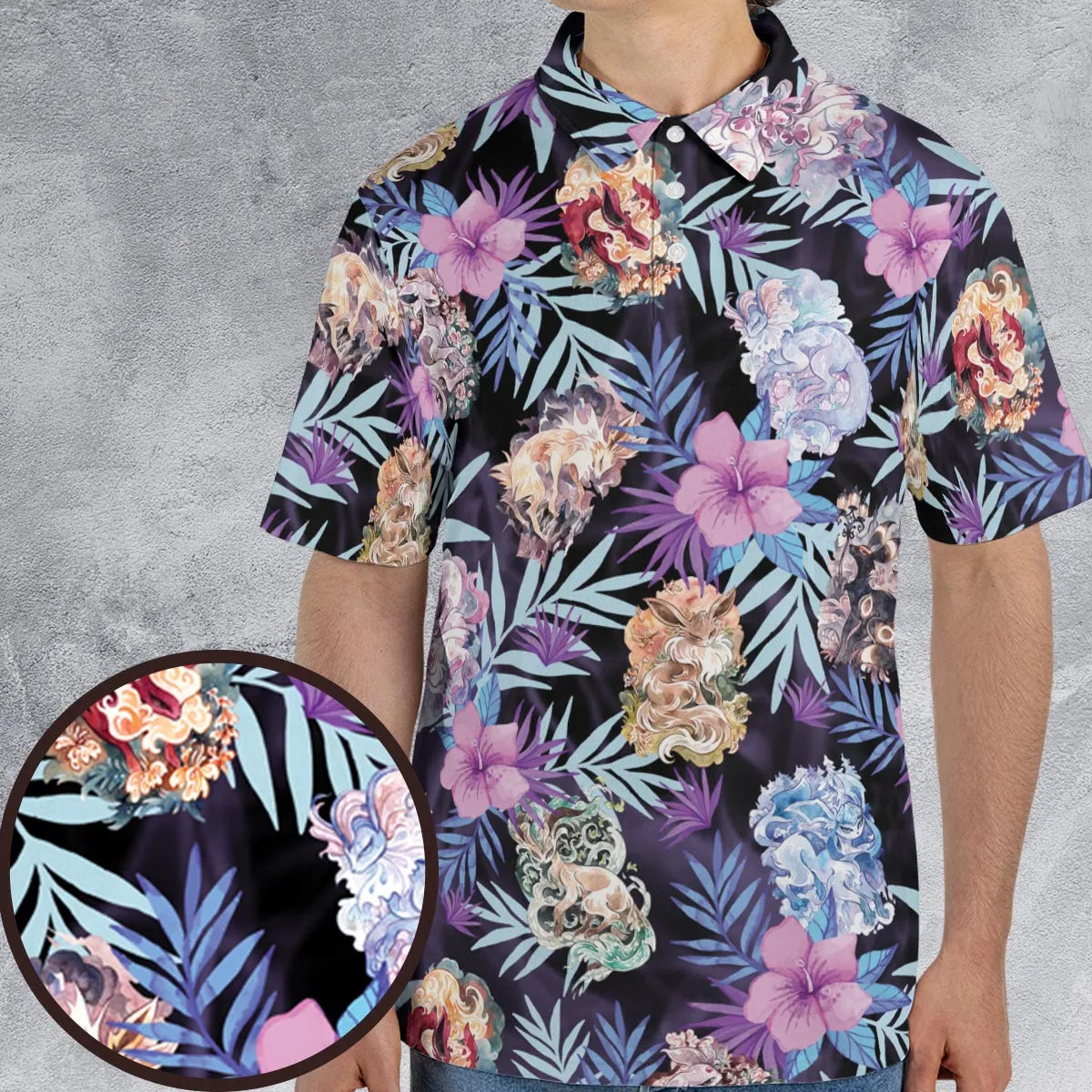 AOP Men/Women Polo Shirt - L1B8QQG5