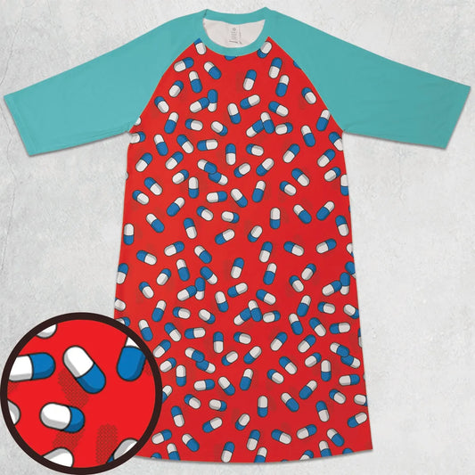 3/4 Sleeve Raglan Dress - 2XMNTVDA