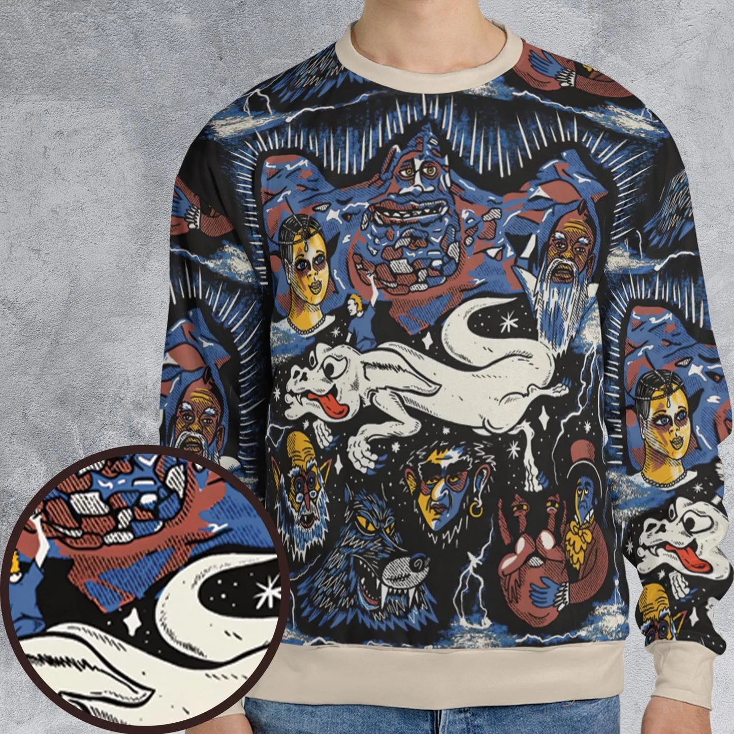 All-over Print Sweatshirt - 9X7LESDG
