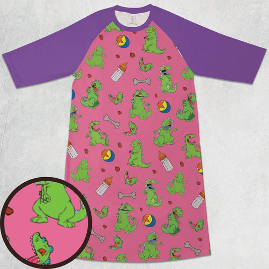 3/4 Sleeve Raglan Dress - EXY1R9YY